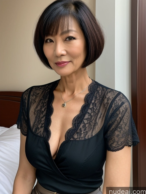 related ai porn images free for Milf Two Chinese Blouse Casual Stylish Cleavage Dark Lighting Detailed 60s Sexy Face Short Hair