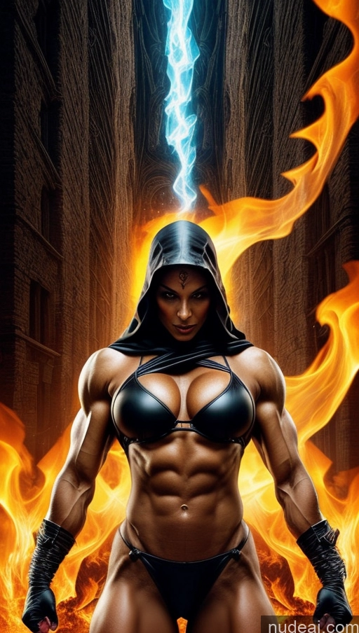 related ai porn images free for Several Busty Muscular Abs Perfect Body Bright Lighting Surrealist Hell Bodybuilder Ninja