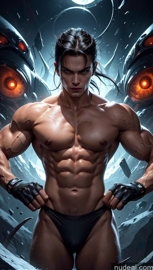 related ai porn images free for Several Busty Muscular Abs Perfect Body Bright Lighting Surrealist Hell Bodybuilder Ninja