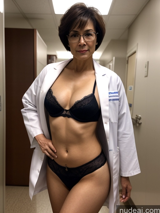 related ai porn images free for Milf Two Perfect Boobs Perfect Body Pubic Hair Glasses 70s Sexy Face Short Hair Chinese Hospital Bra Doctor Lab Coat Partially Nude Dark Lighting