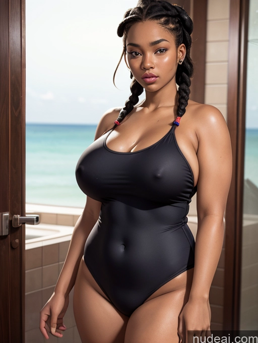 related ai porn images free for Abs Thick Chubby Fat Big Hips Bathroom 18 Sad Black Hair Dark Skin Braided Sports One Piece Swimsuit