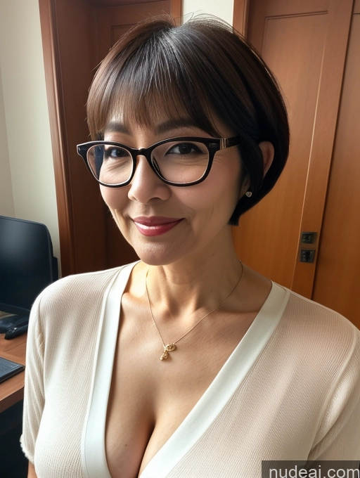 related ai porn images free for Milf Short Hair Korean Blouse Stylish Glasses Perfect Boobs Perfect Body