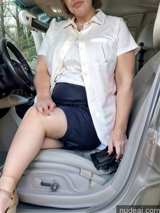 ai nude image of woman sitting in the driver seat of a car with her legs crossed pics of Pregnant Huge Boobs Big Hips Long Legs Chubby Thick Fat POV Belly Grab 80s Two Car Big Ass Short CARDOGGY JK Uniform Blonde Short Hair