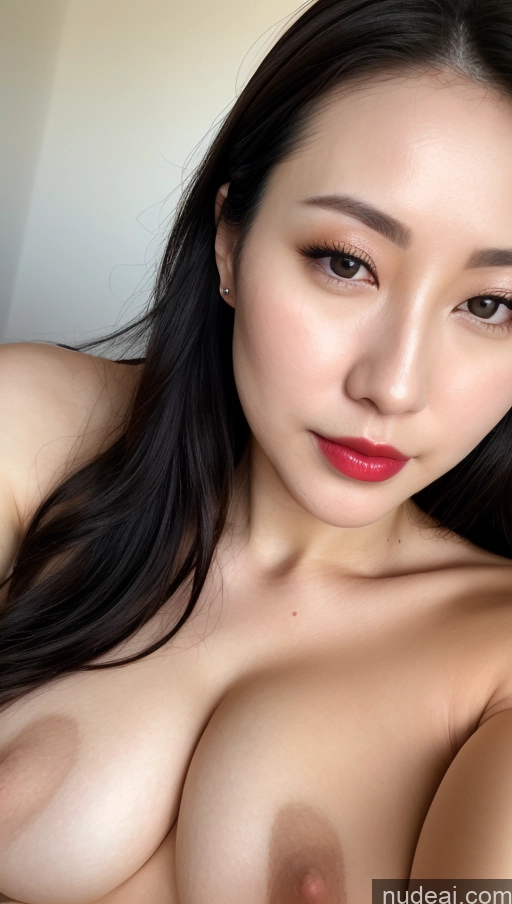 related ai porn images free for Woman One Huge Boobs Beautiful Lipstick Fairer Skin 30s Black Hair Slicked Korean Close-up View Detailed Simple