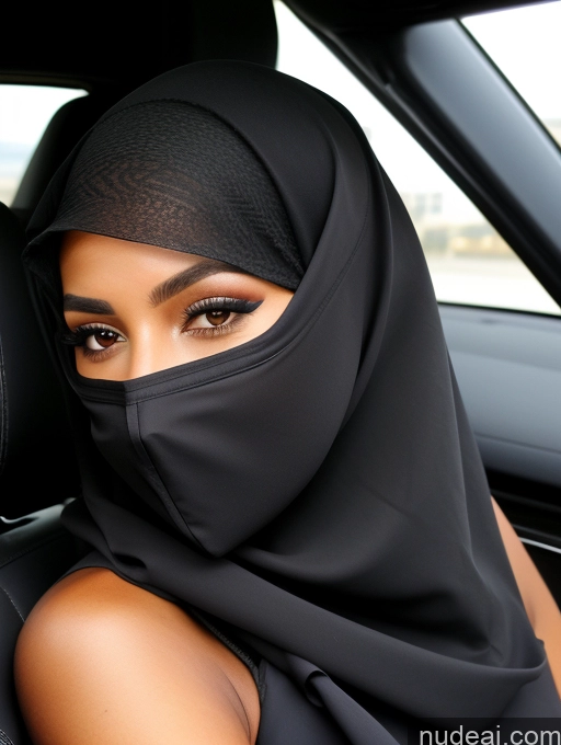 related ai porn images free for Miss Universe Model One Short Tanned Skin 18 Serious Black Hair Long Hair Arabic Car Niqab Detailed