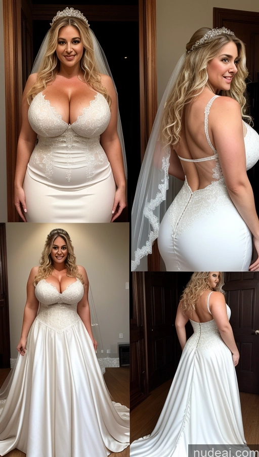 ai nude image of a close up of a woman in a wedding dress with a veil pics of Huge Boobs Big Ass Perfect Body Perfect Boobs Fairer Skin Curly Hair Thick Big Hips Pubic Hair Dress Oiled Body Wedding Victorian Blonde Working Out Chubby