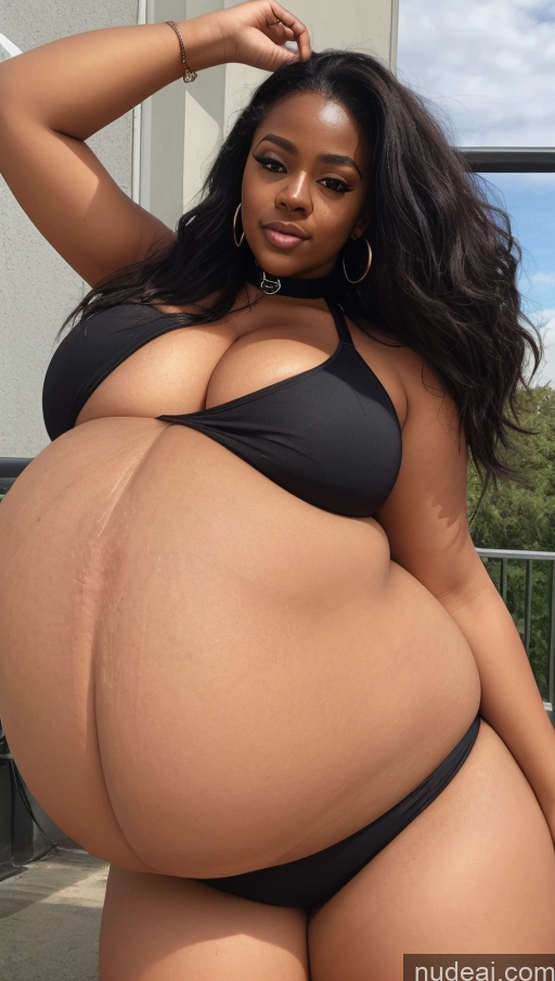 related ai porn images free for Huge Boobs Chubby Thick Big Hips Short Big Ass Fat Pregnant 18 Sexy Face Black Hair Long Hair African Dark Skin Belly Inflation, Cuminflation, Overeating Bikini Choker