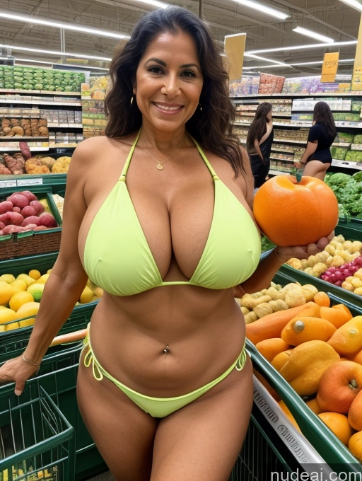 related ai porn images free for Milf Busty Huge Boobs Tanned Skin 70s Brazilian Front View Microkini Professor Thong Grocery