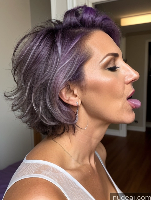 related ai porn images free for Messy Nightgown Transparent Simple Sexy Face Blowjob Casual Side View 70s Perfect Boobs Purple Hair