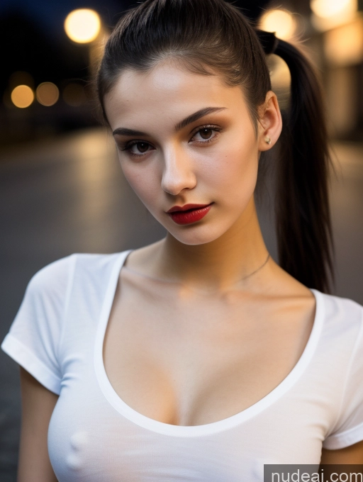 related ai porn images free for Small Tits Beautiful Lipstick Skinny 18 Black Hair Russian Close-up View Shirt Model Street Ponytail Dark Lighting