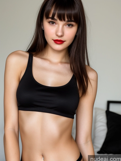 related ai porn images free for Small Tits Beautiful Skinny 18 Lipstick Black Hair Russian Close-up View Tank Top Bangs