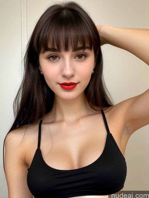 related ai porn images free for Small Tits Beautiful Skinny 18 Lipstick Black Hair Russian Close-up View Tank Top Bangs