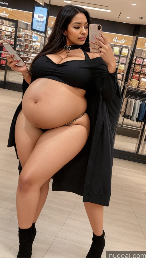 related ai porn images free for Busty Pregnant Thick Big Ass Chubby Brunette Sexy Face Long Hair Black Mirror Selfie Mall Belly Inflation, Cuminflation, Overeating Choker Jeans