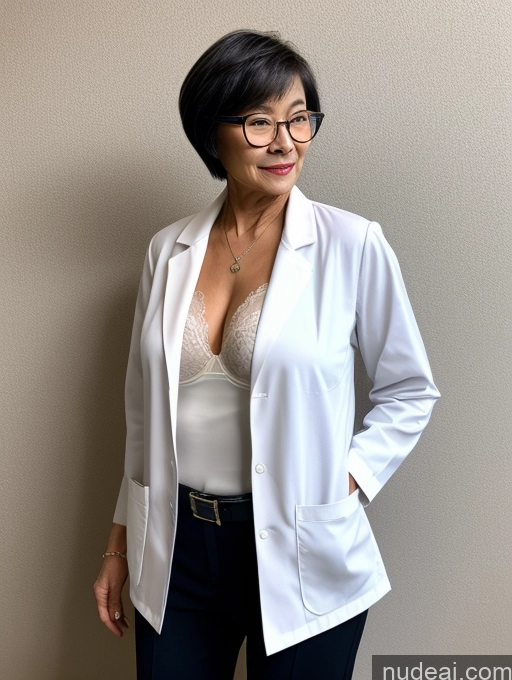 related ai porn images free for Milf Two Perfect Boobs Beautiful Glasses Perfect Body Short Hair 70s Chinese Bra Casual Doctor Lab Coat Cleavage Dark Lighting Detailed Sexy Face