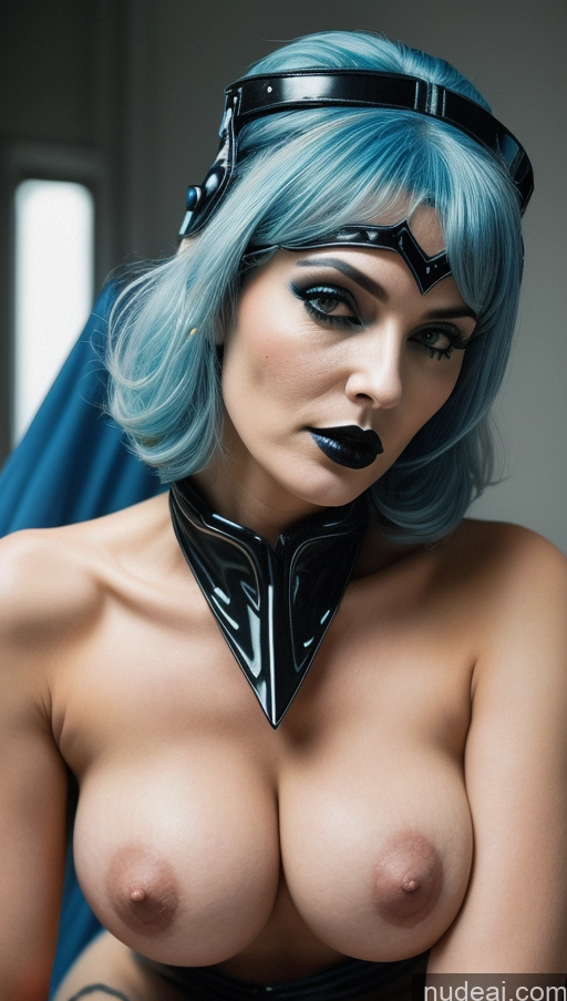 ai nude image of arafed woman with blue hair and black leather collar posing pics of Milf Greek Spread Pussy Blue Hair Close-up View Perfect Boobs Fallout Nude Goth Futuristic