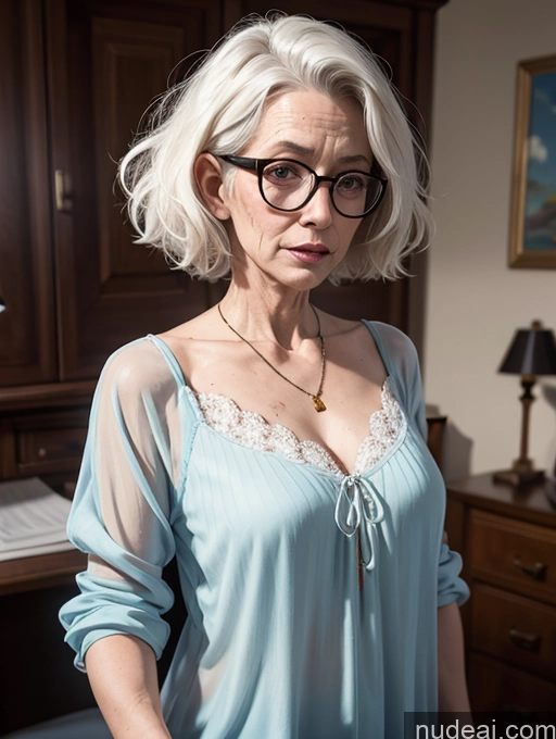 related ai porn images free for Messy Blouse Nightgown Transparent Simple Casual Glasses Professor Thick 80s