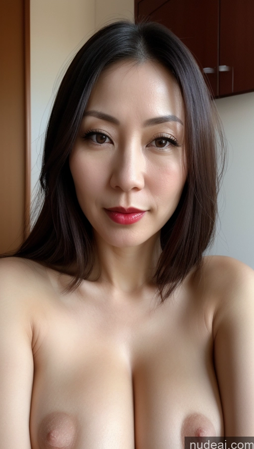 related ai porn images free for Woman One Huge Boobs Beautiful Lipstick Fairer Skin Japanese Close-up View Black Hair 40s Detailed