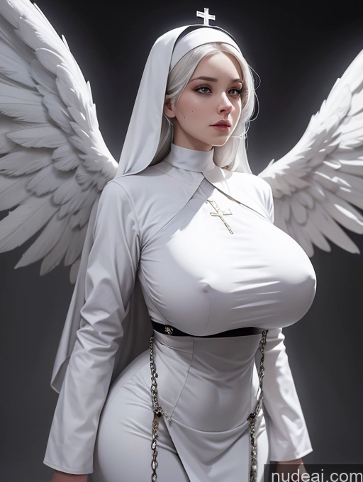 related ai porn images free for Nun Angel Huge Boobs White Hair Fantasy Armor