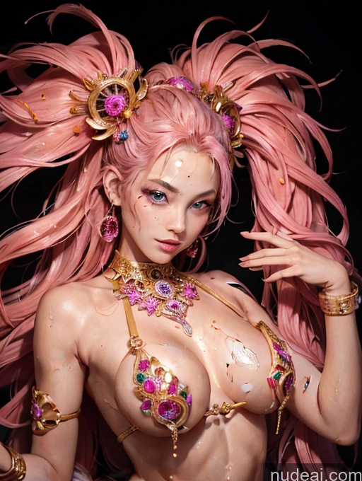 related ai porn images free for Model One Beautiful Skinny Oiled Body 18 Pink Hair Long Hair Japanese Dance Dress: Samba