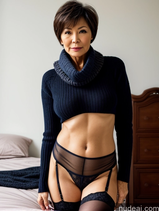 related ai porn images free for Milf Two Perfect Boobs Perfect Body Short Hair Chinese Bedroom Casual Stockings Stylish Sweater Partially Nude Pubic Hair Sexy Face Scarf Detailed Dark Lighting 60s