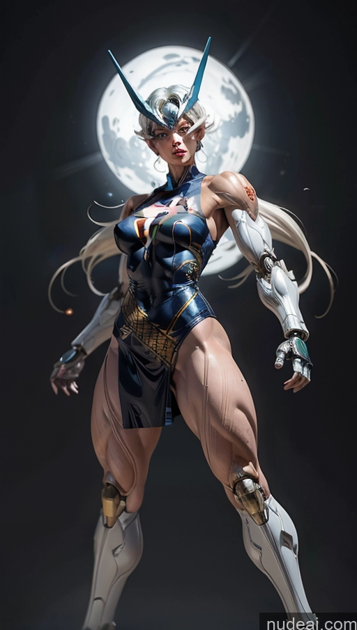 ai nude image of araffe statue of a woman with a sword and armor pics of China Dress Of Kisaki (Blue Archive) Perfect Boobs Muscular Abs Bodybuilder Powering Up Mary Thunderbolt Surrealist Dynamic View SSS: A-Mecha Musume A素体机娘