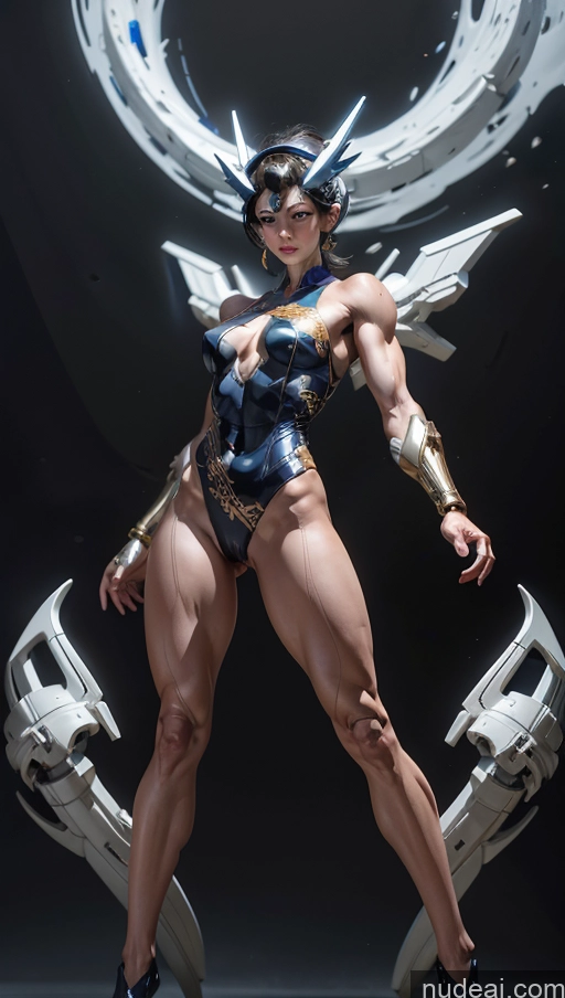 ai nude image of araffes is posing in a sexy pose with a sword pics of China Dress Of Kisaki (Blue Archive) Perfect Boobs Muscular Abs Bodybuilder Powering Up Mary Thunderbolt Surrealist Dynamic View SSS: A-Mecha Musume A素体机娘