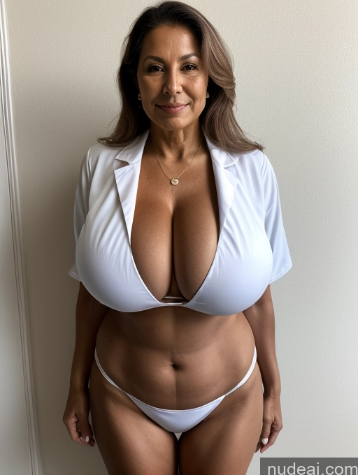 related ai porn images free for Milf One Busty Huge Boobs Tanned Skin 70s Brazilian Front View Microkini Thong Doctor Lab Coat