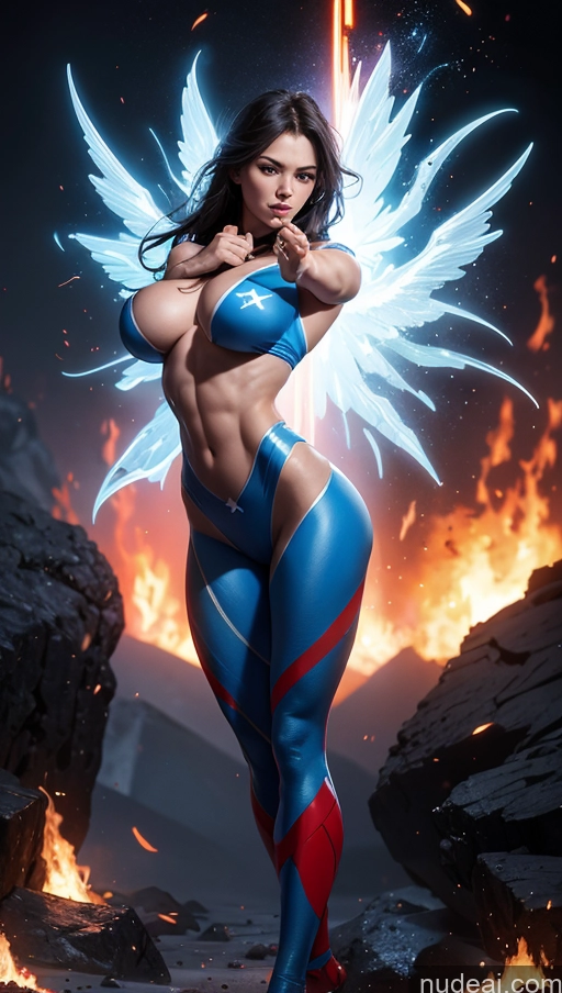 related ai porn images free for Bodybuilder Several Perfect Boobs Muscular Abs Perfect Body Surrealist Dynamic View Military Superhero Israel Powering Up Battlefield Heat Vision