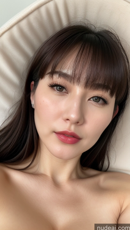 related ai porn images free for Woman One Huge Boobs Lipstick Fairer Skin Black Hair Close-up View Korean 30s Beautiful Detailed Bangs