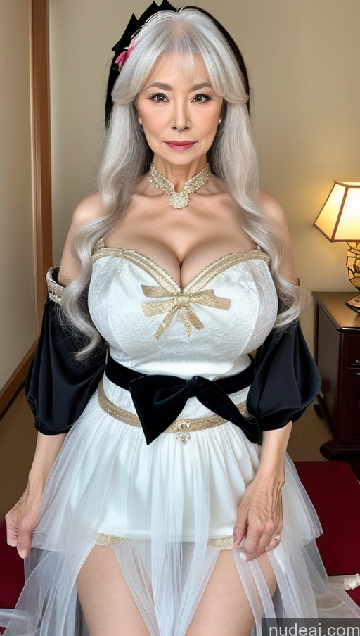 Milf Busty Big Hips Big Ass 70s Long Hair Black Hair Japanese Elemental Series - Ice Fairer Skin Bows The Greater Lord Rukkhadeva: Genshin Impact Cosplayers