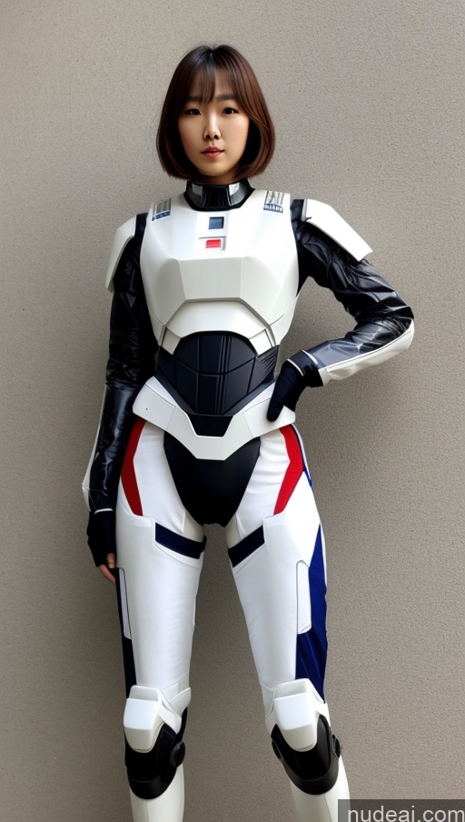 related ai porn images free for One Perfect Body Long Legs Short Bobcut Korean Front View 30s Model Mech Suit