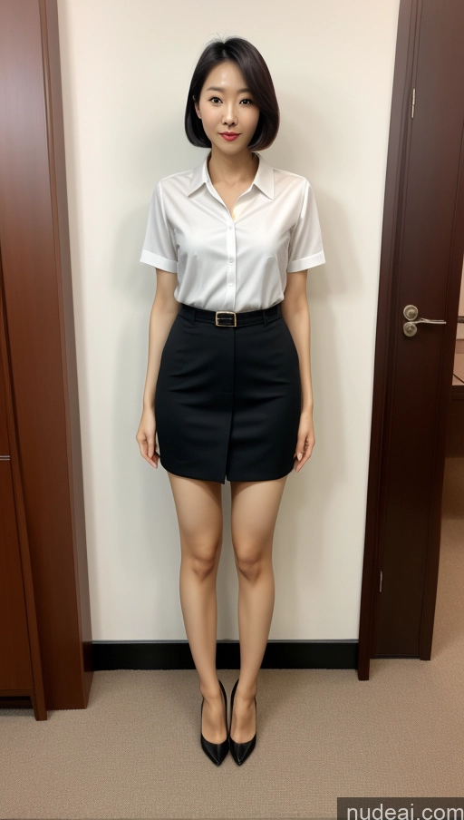 related ai porn images free for One Perfect Body Long Legs Short Bobcut Korean Front View 30s Model Professor