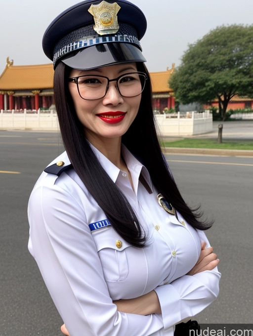 related ai porn images free for One Long Hair Fairer Skin Happy Front View Lipstick Glasses Perfect Body Perfect Boobs Police 40s Milf Black Hair Chinese