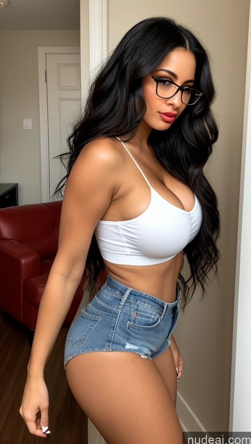 related ai porn images free for Busty Perfect Boobs Big Ass Long Hair Latina Sexy Face Thick Perfect Body Blouse Glasses Short Shorts Black Hair Party Jeans Pouting Lips 50s