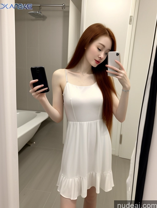 related ai porn images free for 18 Long Hair Skinny Short Ginger Chinese Bathroom Fairer Skin Mirror Selfie Dress