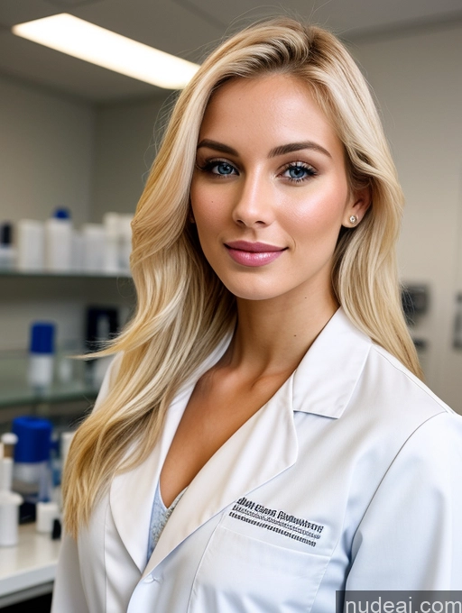 related ai porn images free for Beautiful Sexy Face Detailed Model Blonde 20s Lab Coat