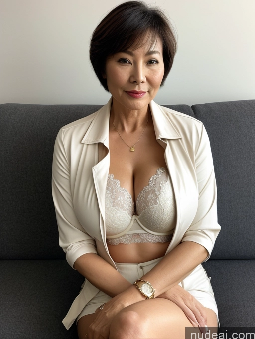 related ai porn images free for Milf Two Busty Perfect Boobs Beautiful Perfect Body Short Hair 60s Chinese Couch Blouse Bra Casual Jacket Jeans Cleavage Dark Lighting Detailed Sexy Face