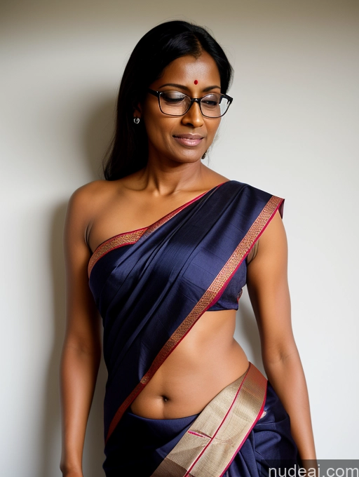 ai nude image of there is a woman in a sari posing for a picture pics of Woman One Beautiful Glasses Indian On Back Sari 50s Dark Skin Serious Orgasm Sexy Face