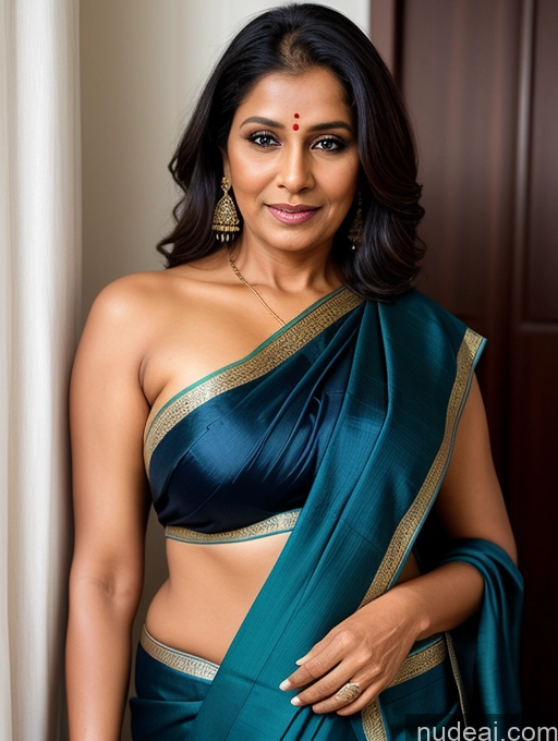 related ai porn images free for Woman Several Perfect Boobs Perfect Body Beautiful Thick Sexy Face Indian Sari Cleavage Partially Nude Dark Lighting Detailed 70s