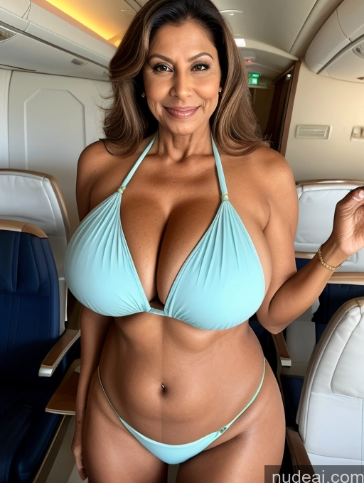 related ai porn images free for Milf One Busty Huge Boobs Tanned Skin 70s Front View Flight Attendant Microkini Thong Indian