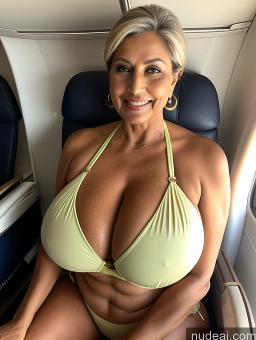 related ai porn images free for Milf One Busty Huge Boobs Tanned Skin 70s Front View Flight Attendant Microkini Thong Indian