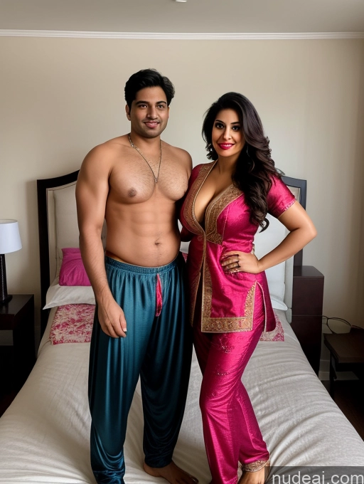 related ai porn images free for Woman + Man Several Perfect Boobs Busty Beautiful Lipstick Perfect Body 30s Seductive Brunette Long Hair Indian Bedroom Front View Working Out Salwar Pajamas Cleavage Dark Lighting