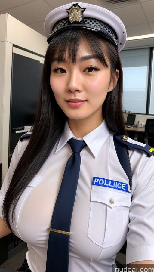 ai nude image of arafed asian woman in uniform posing for a picture pics of Athlete Perfect Boobs 18 Bangs Chinese Skin Detail (beta) Cumshot Cosplay Police Detailed Office