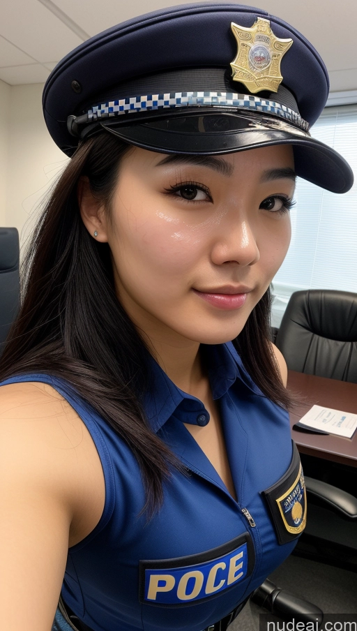 ai nude image of arafed woman in a police uniform posing for a picture pics of Athlete Perfect Boobs 18 Bangs Chinese Skin Detail (beta) Cumshot Cosplay Police Detailed Office