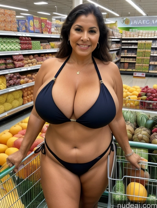 related ai porn images free for Milf One Busty Huge Boobs Tanned Skin Brazilian Front View Microkini Thong 70s Chubby Grocery