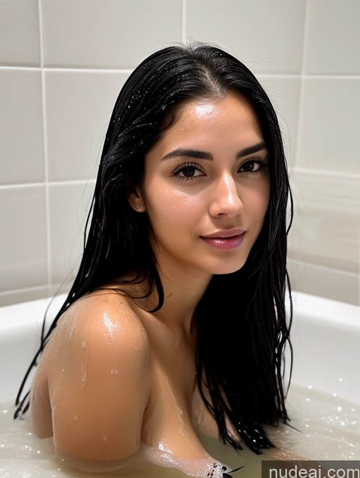 related ai porn images free for Beautiful 20s Black Hair Long Hair Detailed Sexy Face Model Bathing