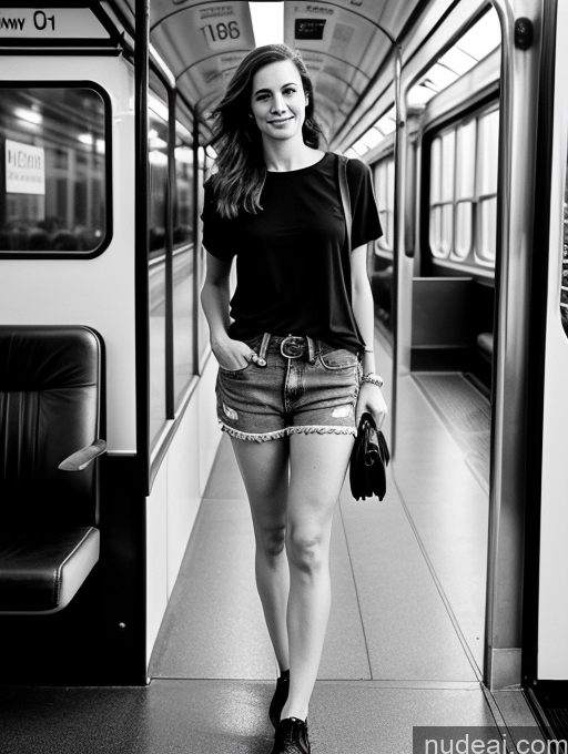 related ai porn images free for Elie Macdowell Black And White Train Casual