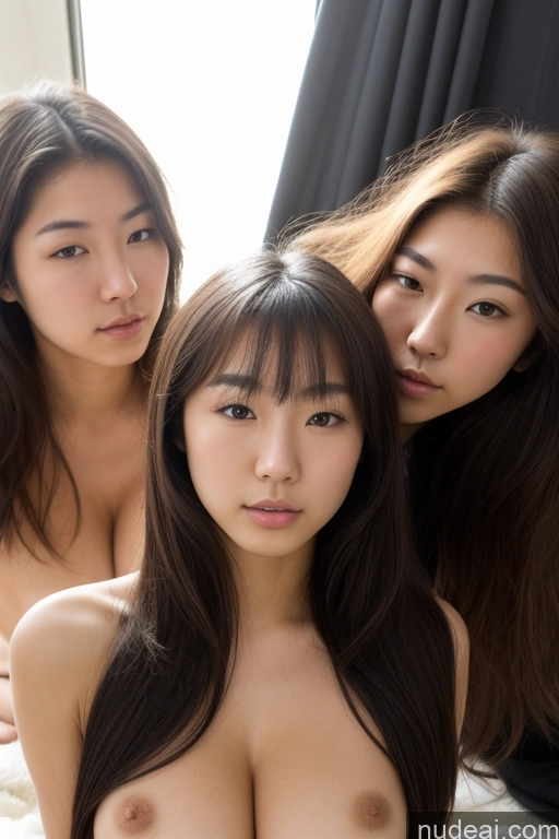 ai nude image of three asian women posing naked on a bed with a window pics of Lingerie Model One Small Tits Big Ass Small Ass Skinny Abs Thick Long Legs Short Tall Perfect Body Long Hair 18 Serious Front View On Back Huge Boobs Japanese