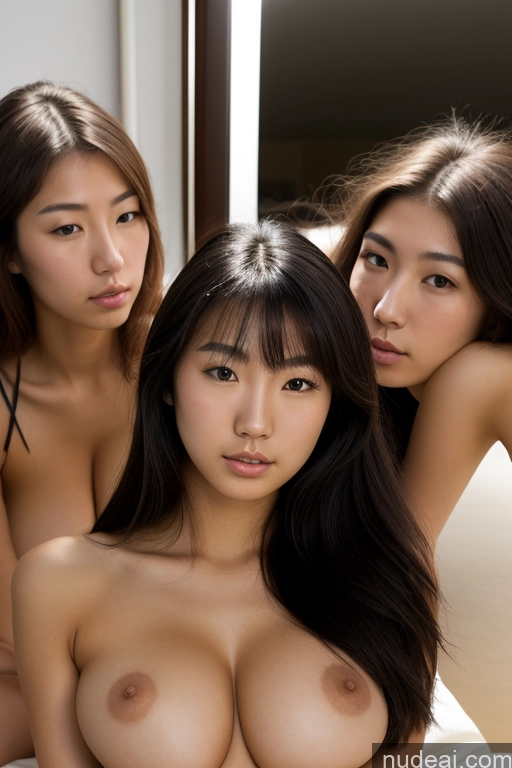 ai nude image of three asian women posing naked on a bed with a window pics of Lingerie Model One Small Tits Big Ass Small Ass Skinny Abs Thick Long Legs Short Tall Perfect Body Long Hair 18 Serious Front View On Back Huge Boobs Japanese