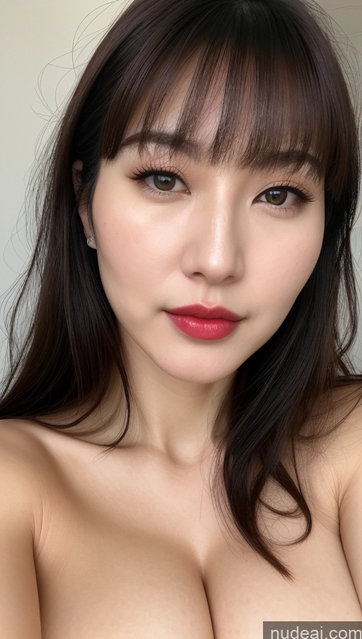 related ai porn images free for Woman One Huge Boobs Beautiful Lipstick Fairer Skin Black Hair Close-up View Detailed Simple 30s Korean Bangs